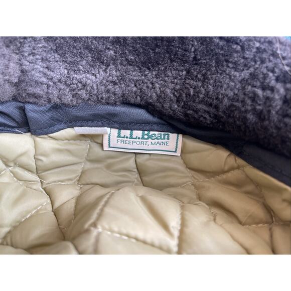 VINTAGE LL Bean Trapper Hat‎ Mens Large Tan Lined Quilted Union Made In USA - Picture 7 of 8